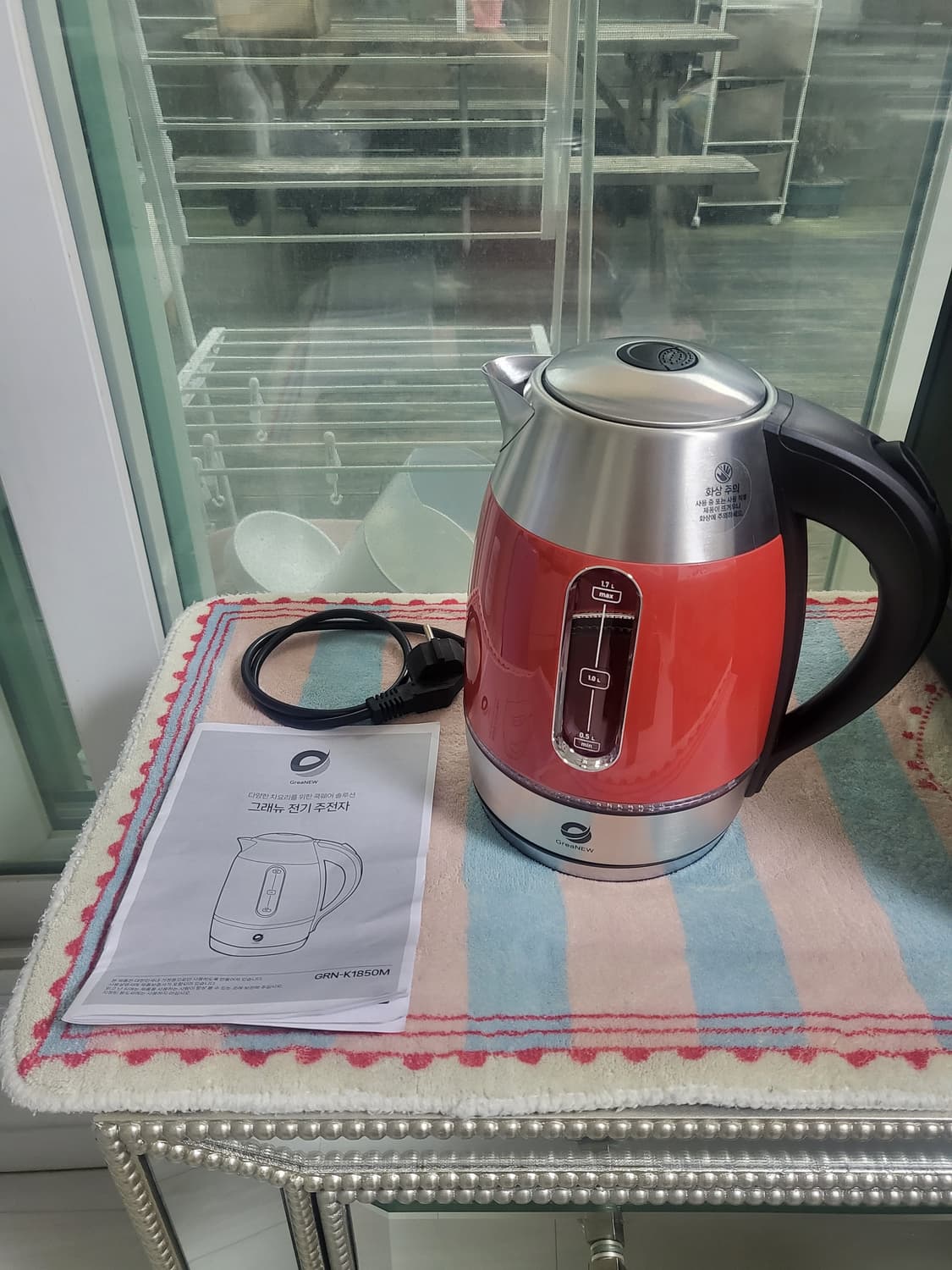 (새제품) 그레뉴 전기 주전자 모델 GRN-K1850M입니다 상품이미지1