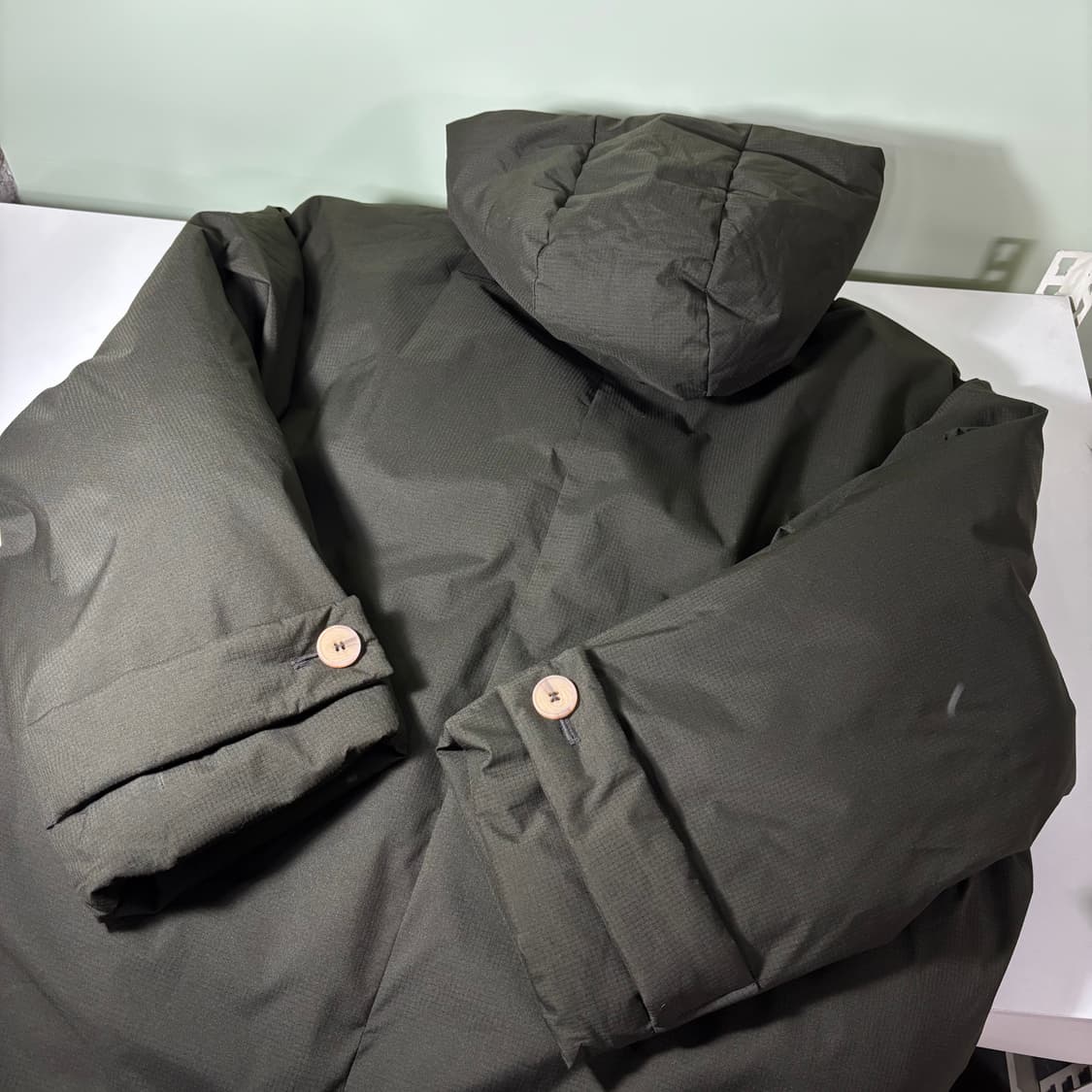 FREE 키뮤어 카키 투웨이 오버핏 떡볶이 더플 패딩 상품이미지3