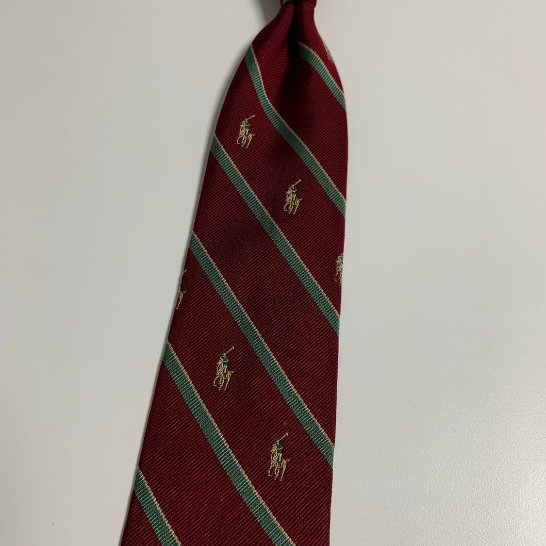 폴로 랄프로렌(POLO) 포니 로고플레이 명품 스트라이프 슬림넥타이 A+ 상품이미지9