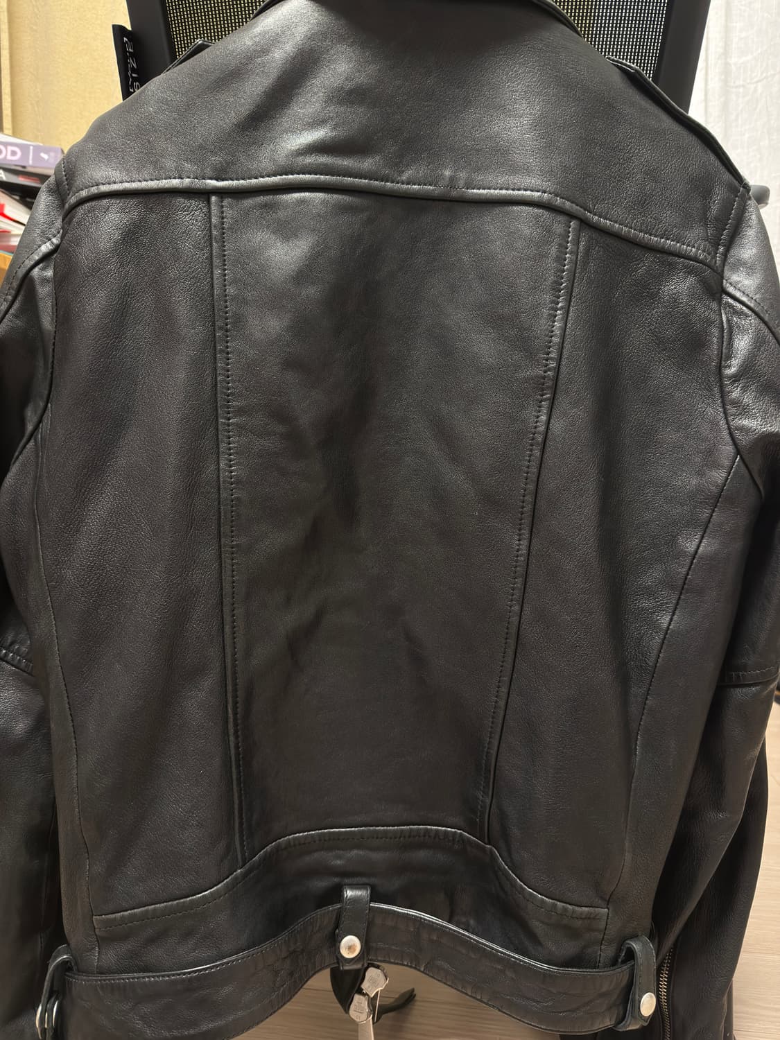 올세인츠 드렌 레더 바이커 자켓  (사이즈 L - 105) 상품이미지6