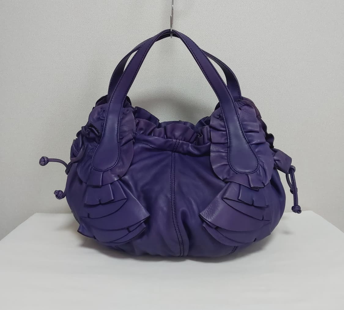 발렌티노 퍼플 레더 러플 이딜 호보백  (정품) 상품이미지6