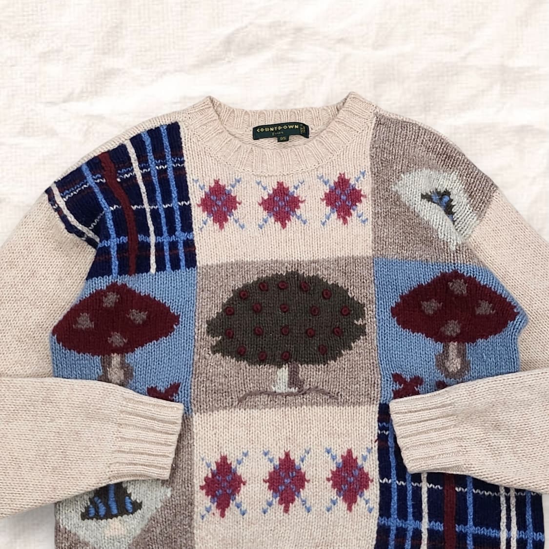 COUNTDOWN 카운트다운 빈티지 울 패턴 니트 상품이미지3