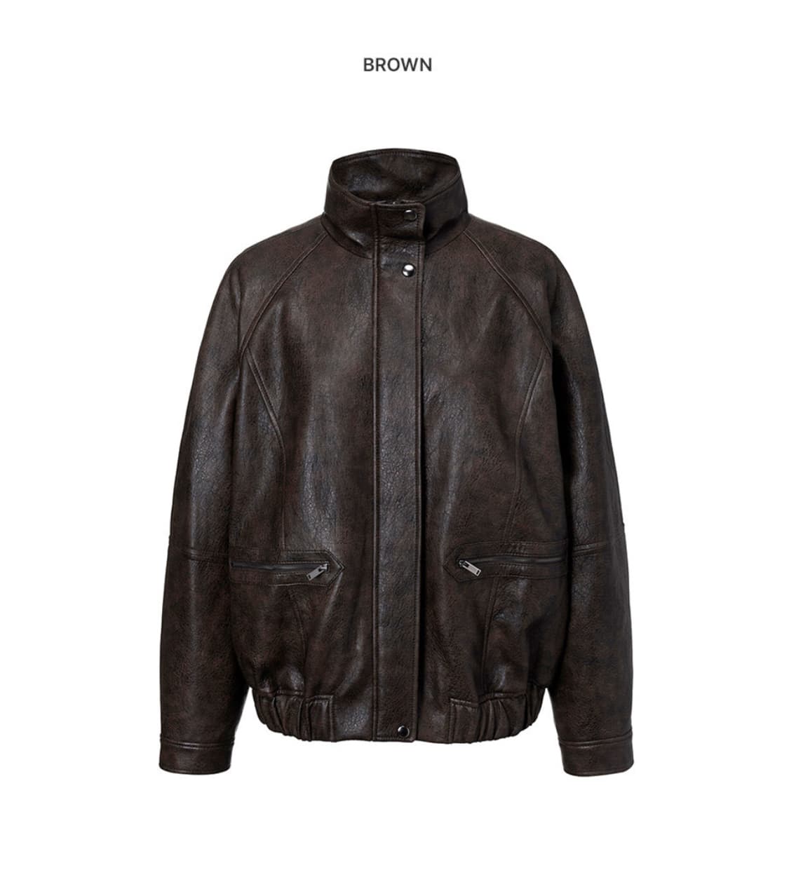 윈터 레이브 가죽자켓 브라운 상품이미지1