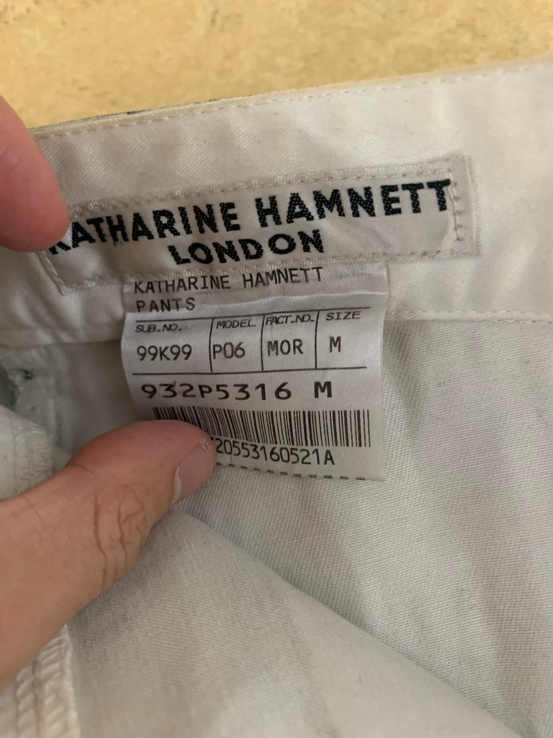 캐서린햄넷 런던 면 워싱 스키니 부츠컷 트라우저 28사이즈 상품이미지2