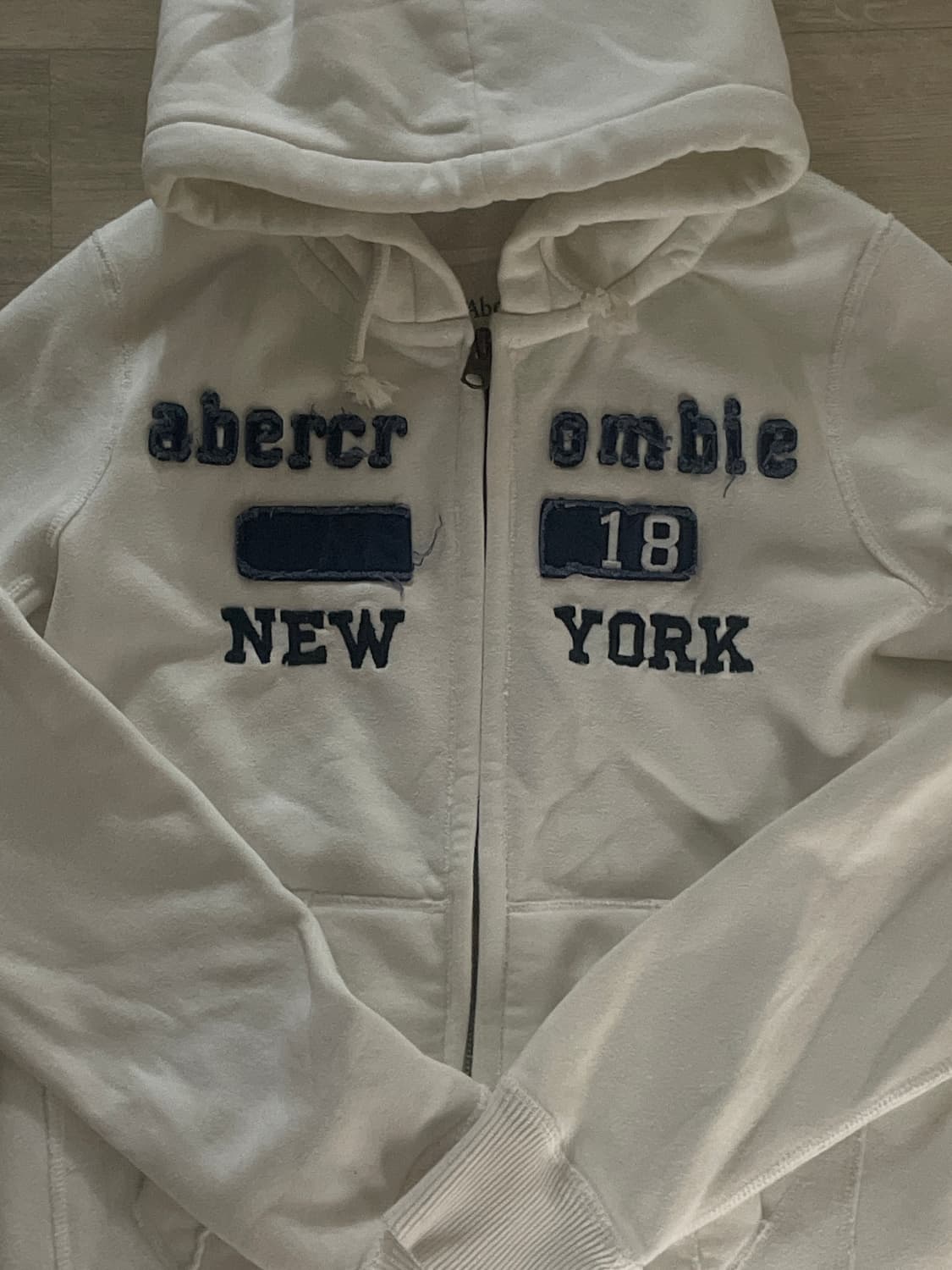 대장템 아베크롬비 화이트 후드집업 S 상품이미지2