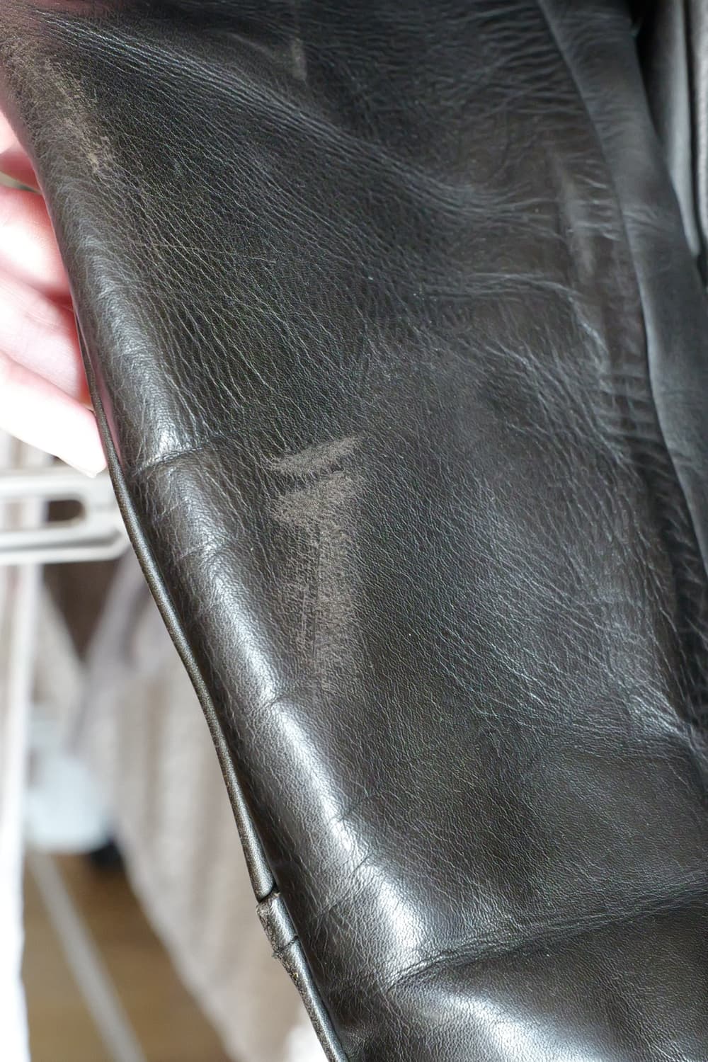 에어로레더 소가죽 자켓 블랙 하프벨트 38 상품이미지5