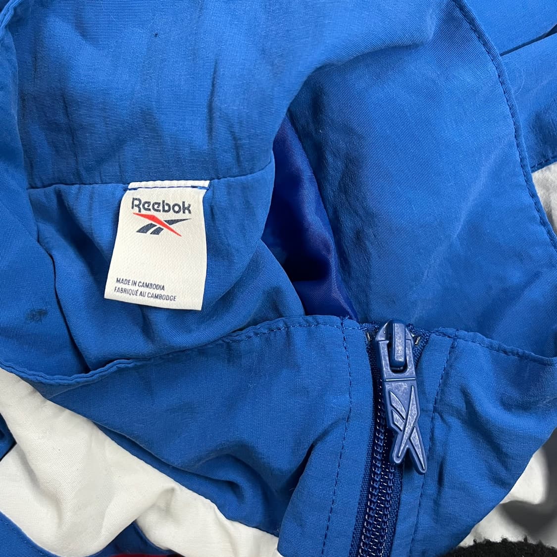 [정품/XL] 리복 올드스쿨 바람막이 블루 레드 b16 상품이미지4