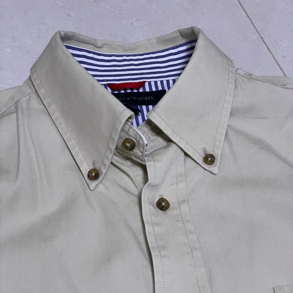 TOMMY 타미힐피거 라이트베이지 셔츠 상품이미지1