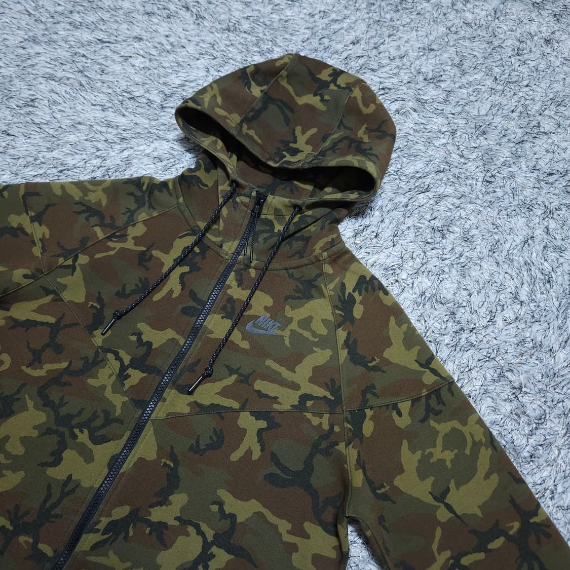 나이키) L 남자 테크플리스 카모 후드집업 / 왕눈이샵 상품이미지4