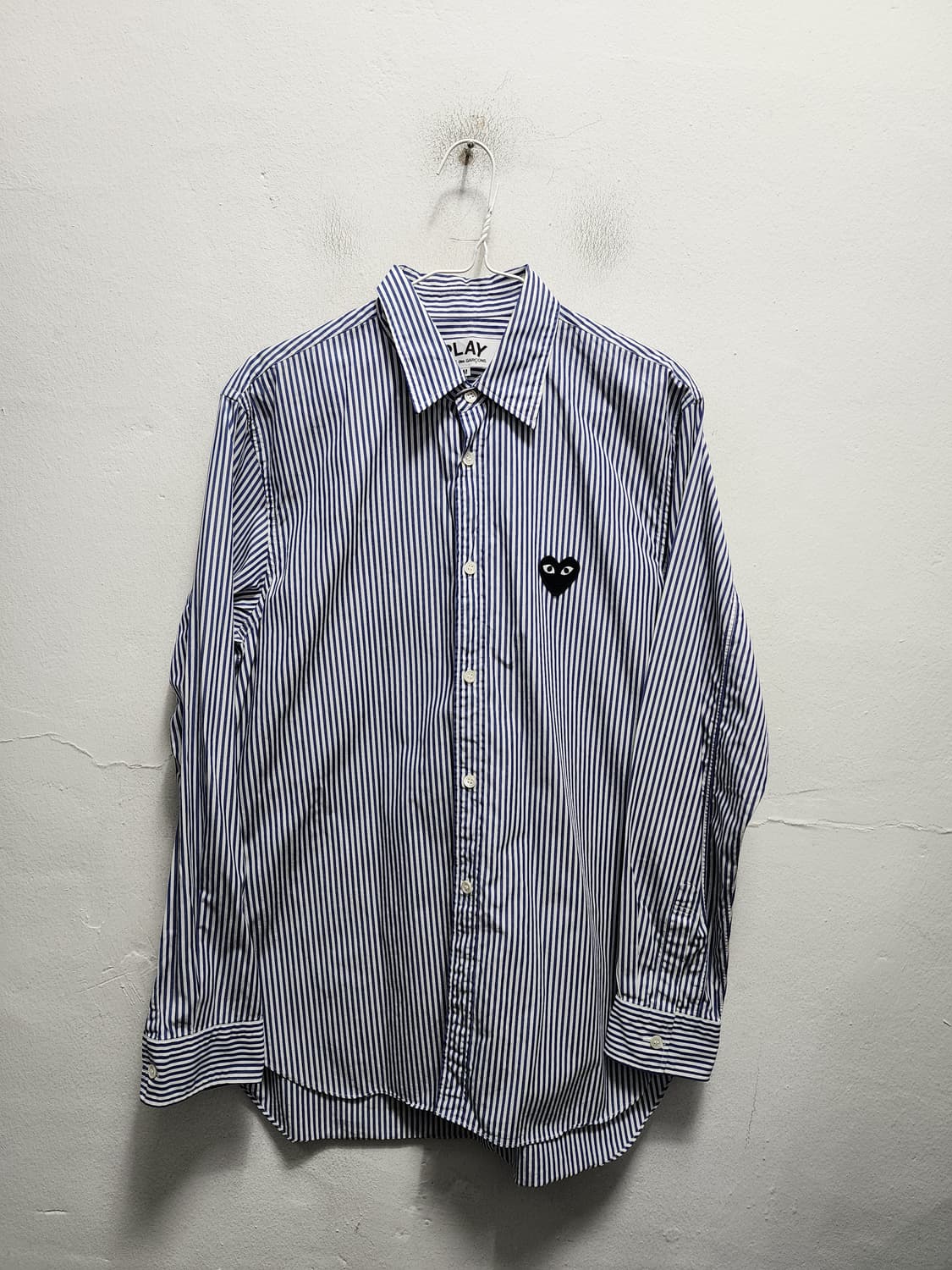 꼼데가르송 PLAY 블랙하트 스트라이프 셔츠 m 상품이미지1