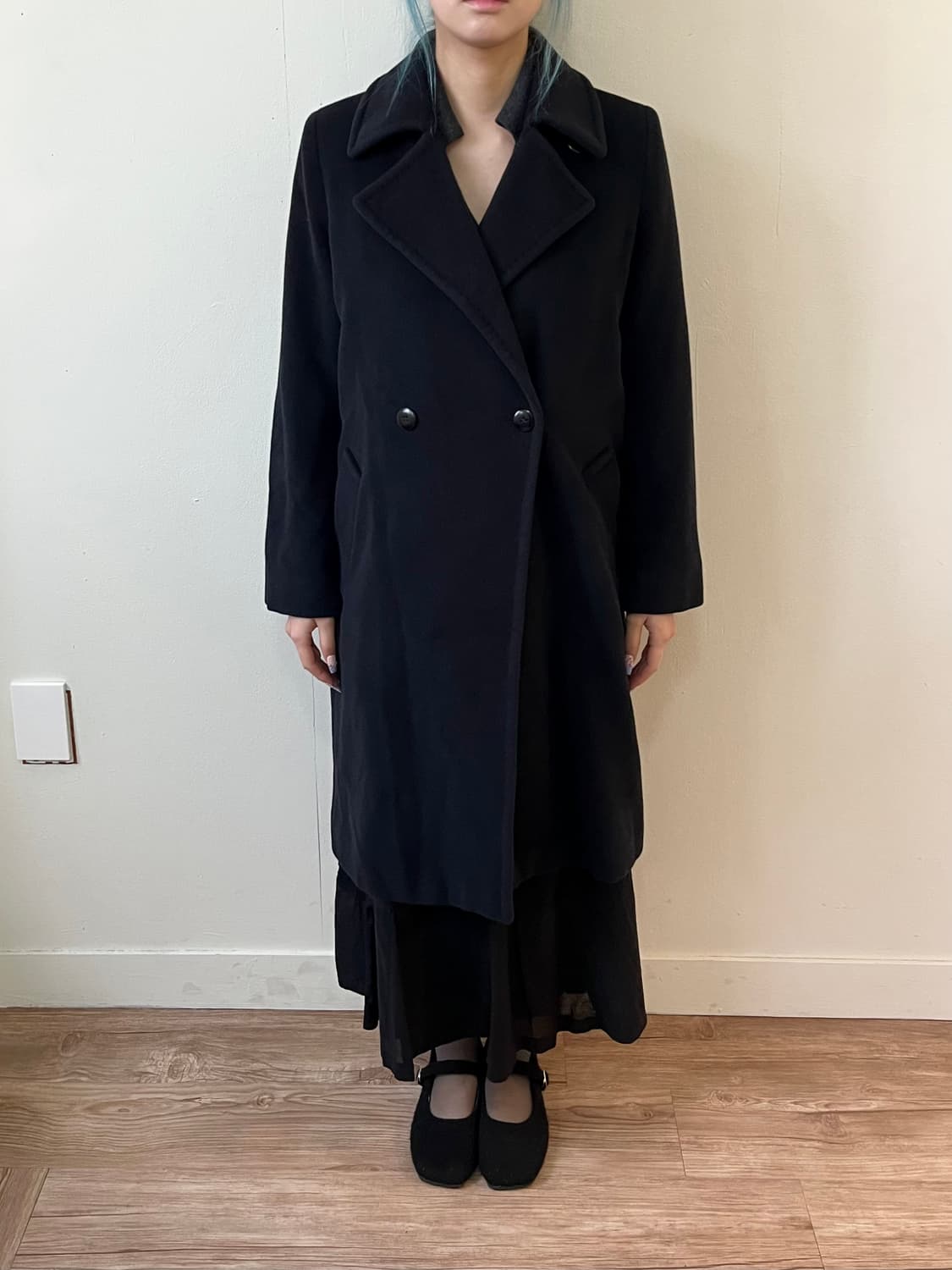 막스마라 앙고라 블랙 코트 상품이미지8