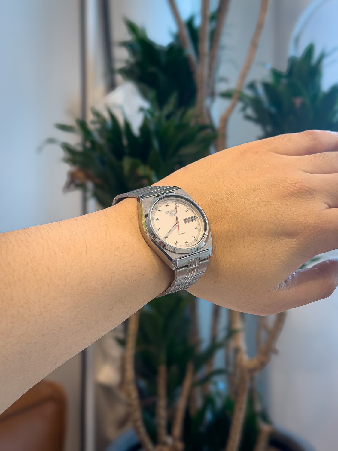 중고] 세이코 5 빈티지 오토매틱 시계 - 레드 핸즈 필드워치 밀리터리  상품이미지5