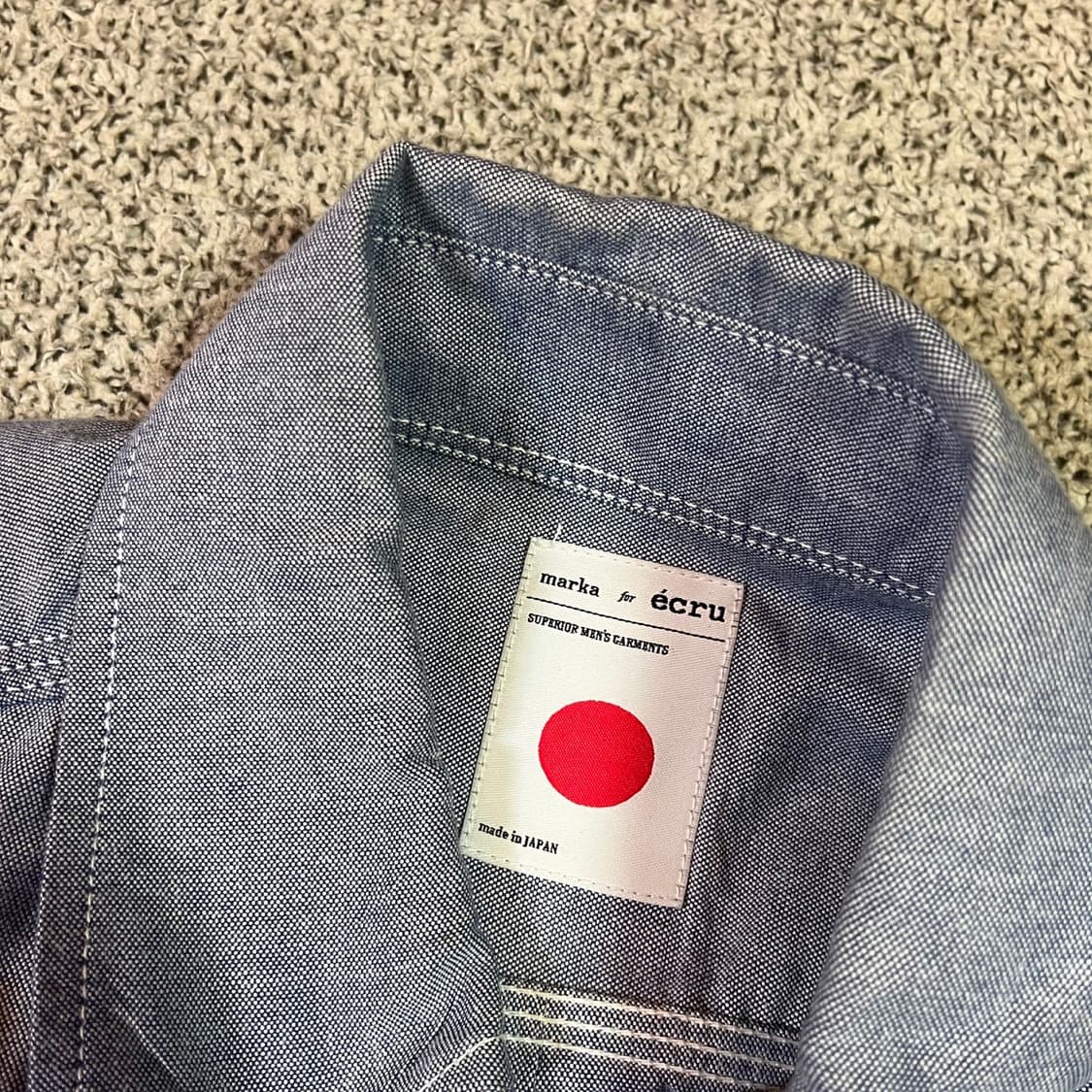 marka x ecru 마카 에크루 샴브레이 셔츠 상품이미지5