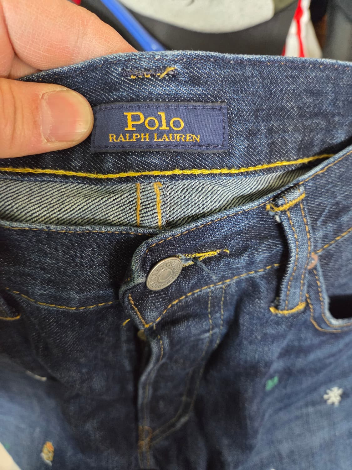 폴로랄프로렌 라이온 스컬 크라운 멀티자수로고 데님팬츠 33 상품이미지4