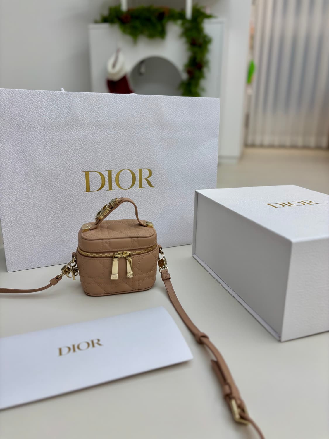 디올 마이크로 베니티 로즈드방 뉴버전 (2025.02 구매) 상품이미지1