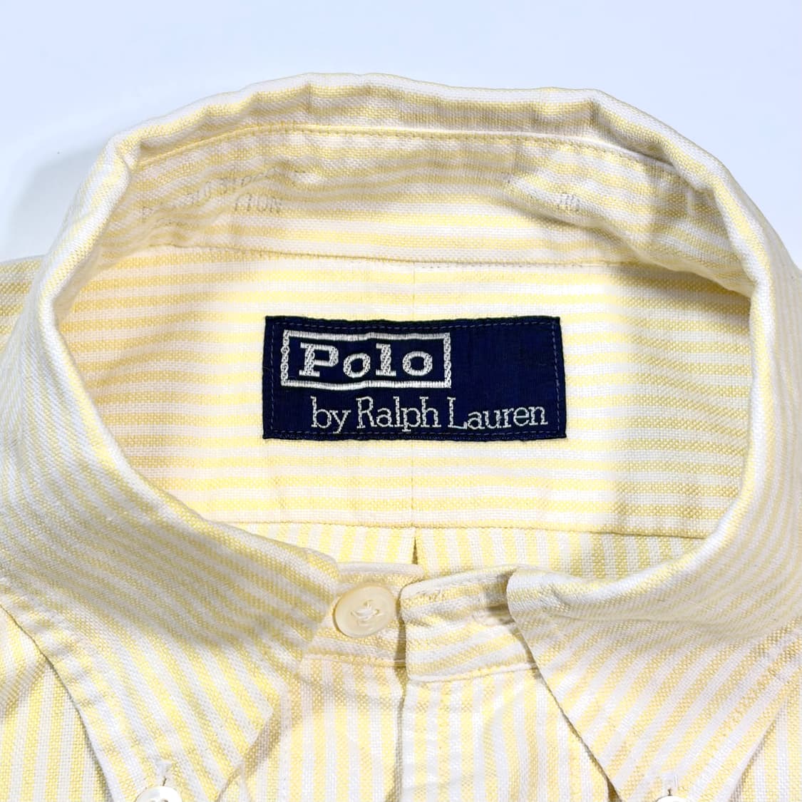 폴로 옐로우 스트라이프 셔츠 M 상품이미지4
