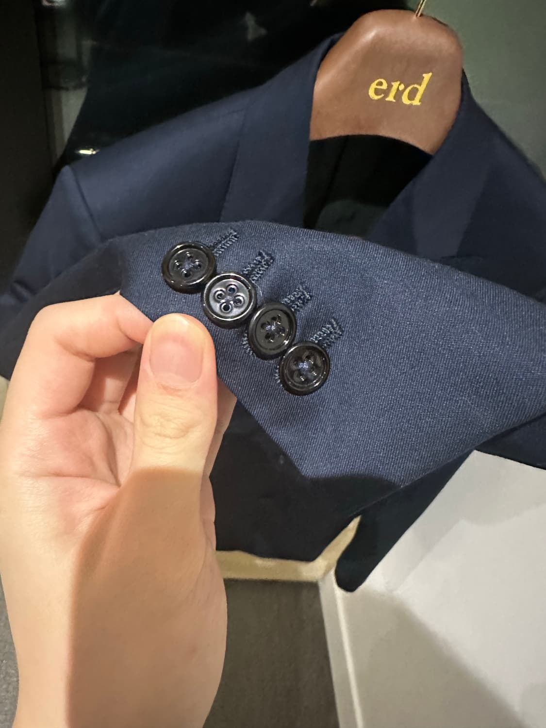 허즈밴드 파리 네이비 더블 블레이저 46 상품이미지4