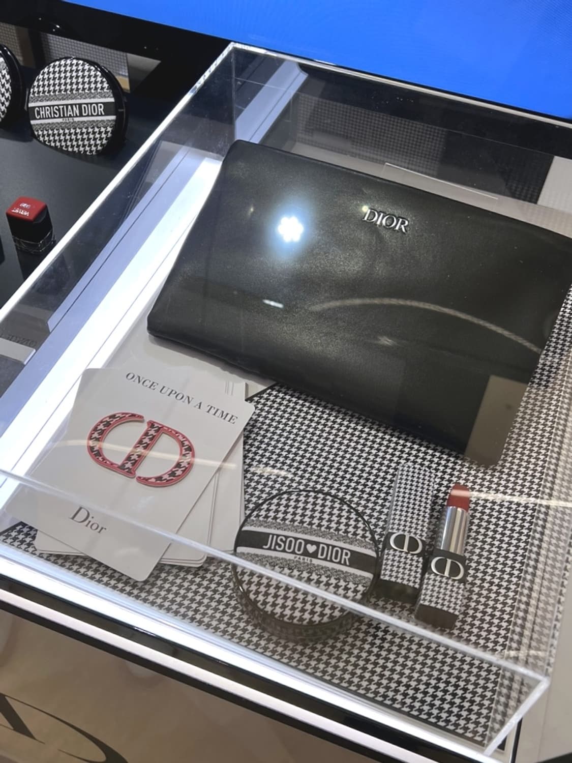 디올 남녀공용 블랙 가죽 클러치백 상품이미지1