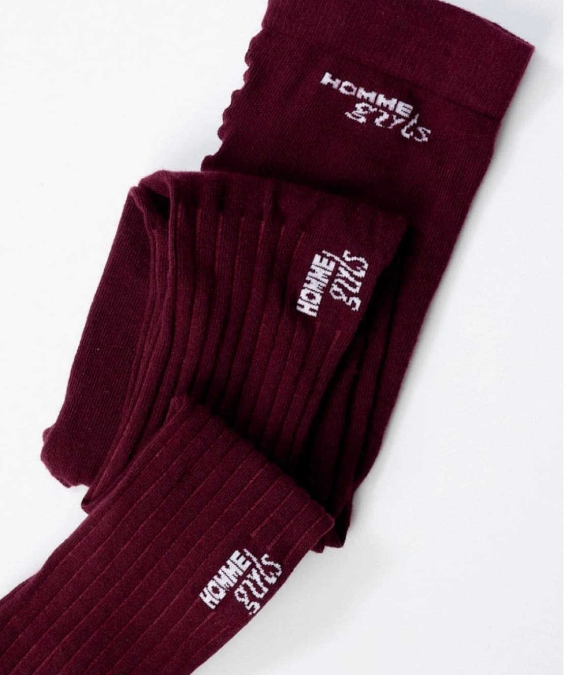 (W) HG WOOL TIGTS (BURGUN) 옴므걸스 버건디 레깅스 상품이미지2