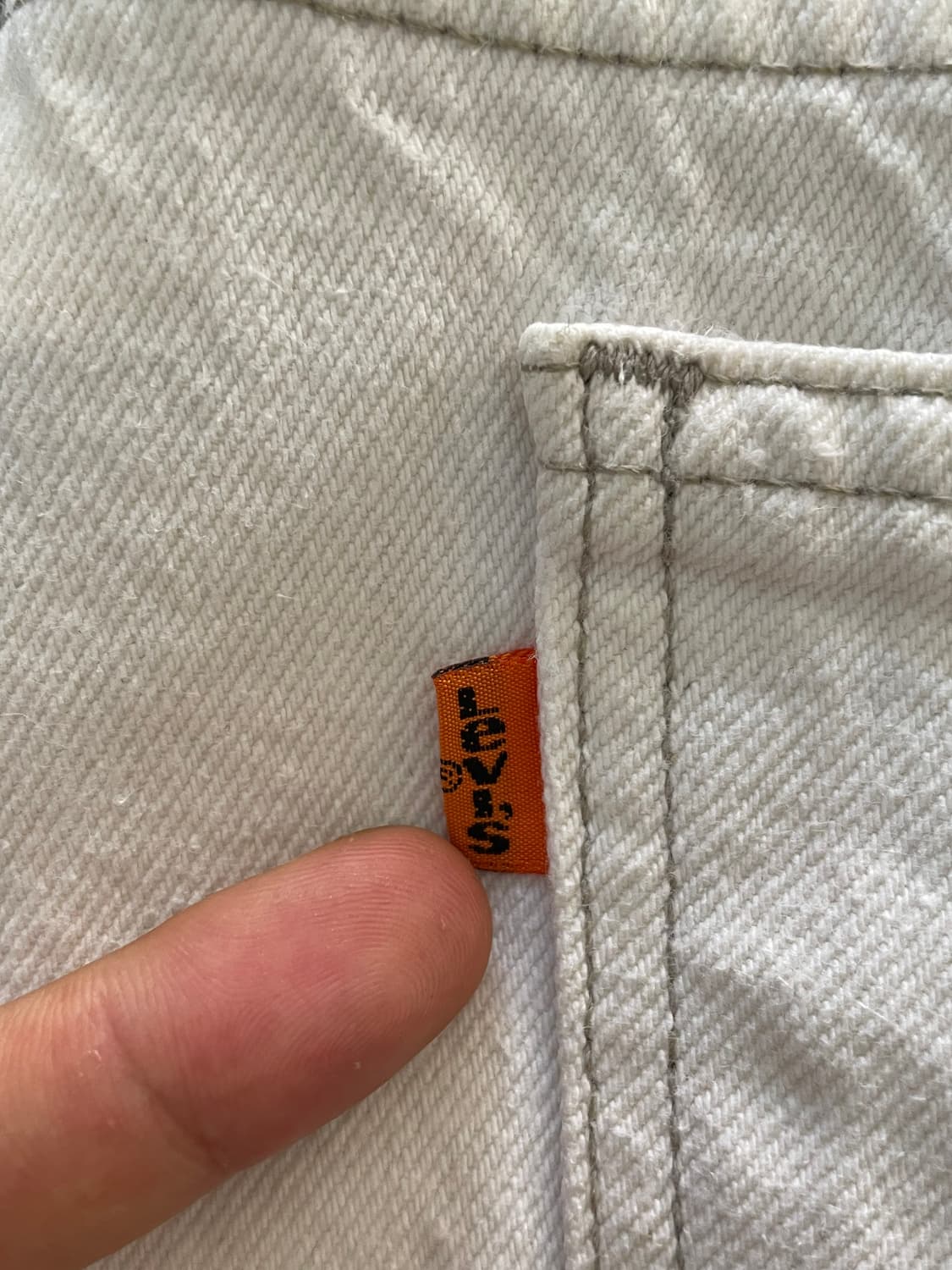 리바이스505 화이트진 청바지(오렌지탭) 상품이미지3