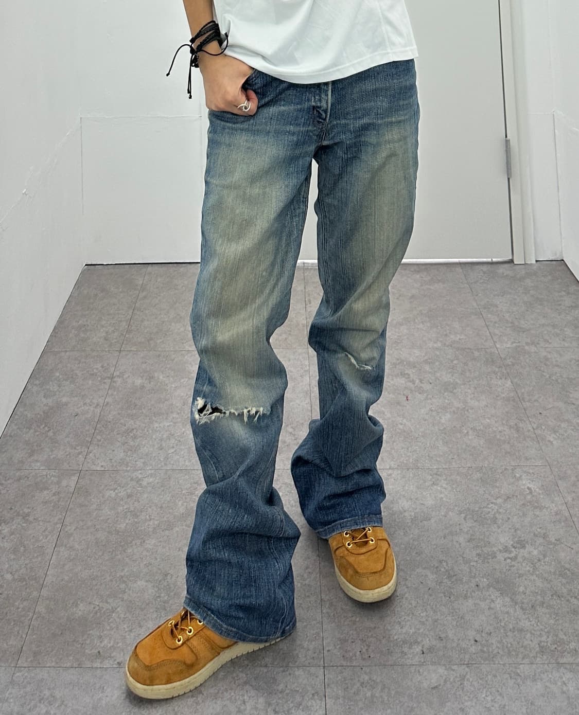 Vintage wow jeans destroyed flare denim  상품이미지2