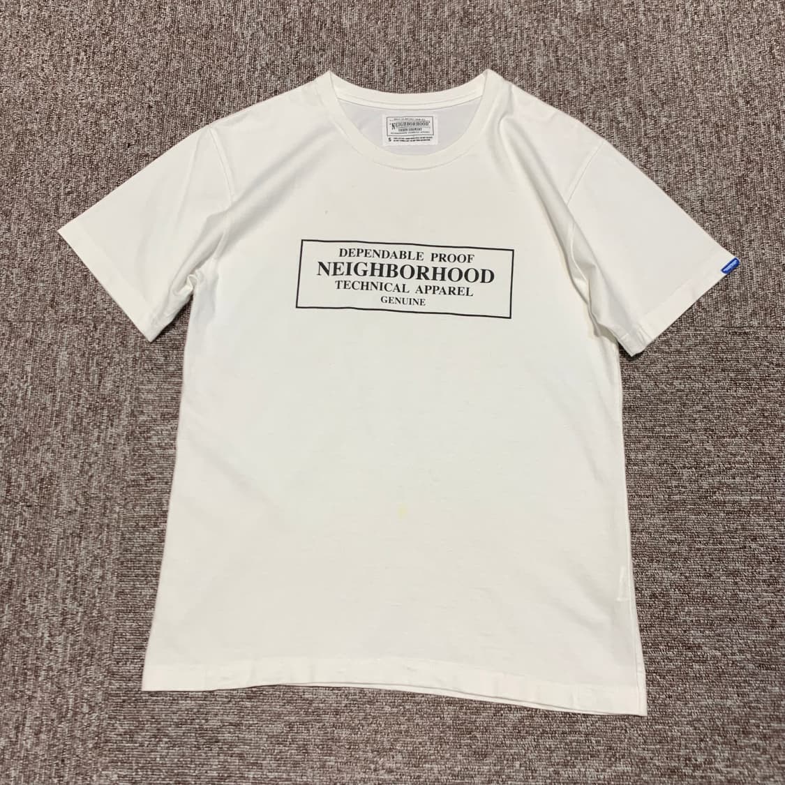 S) 네이버후드 박스로고 라운드넥 반팔 티셔츠 상품이미지1