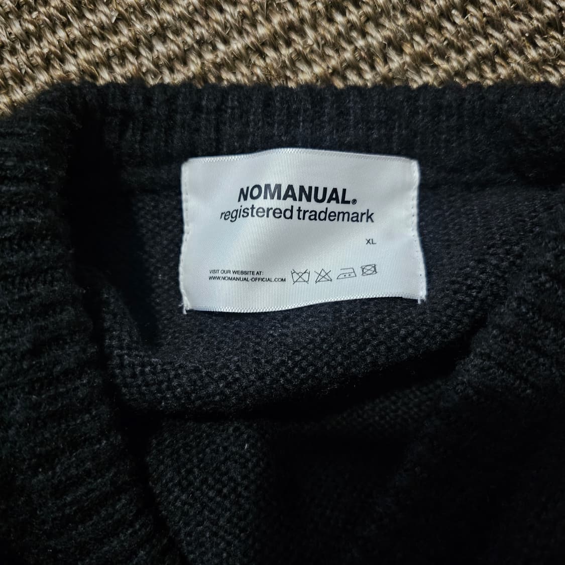 노매뉴얼 플레인 모헤어 니트 블랙XL 상품이미지4