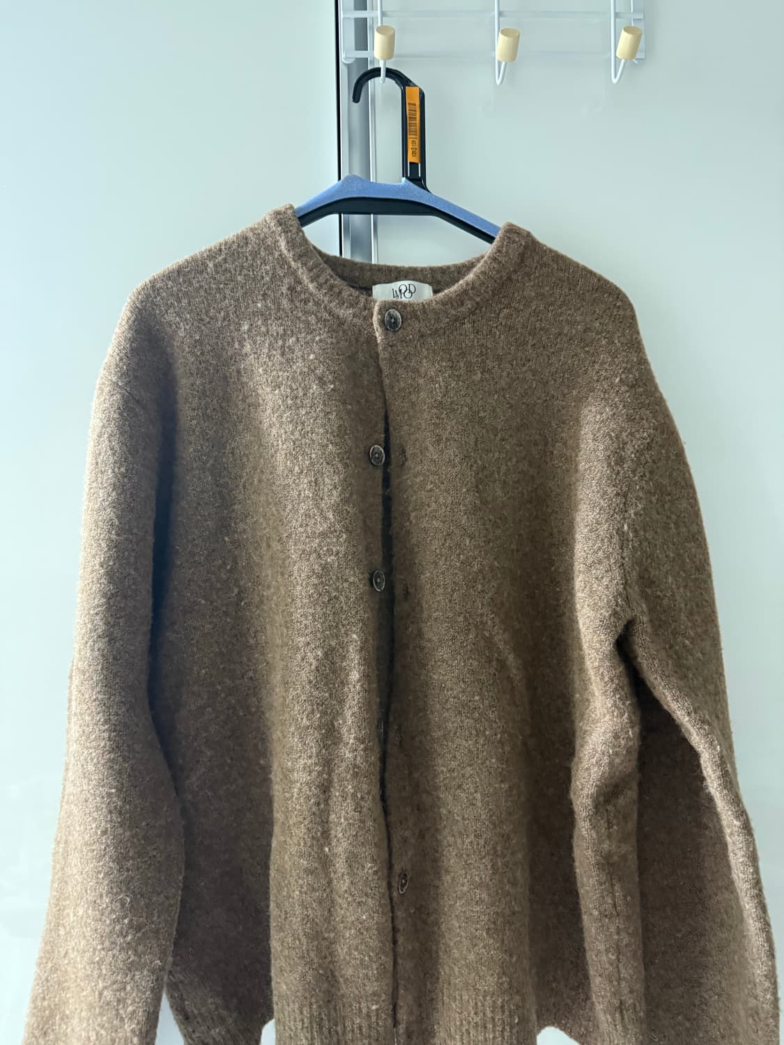 엘무드 Lmood 비숍 울 알파카 크루넥 가디건 진저 브라운 상품이미지4