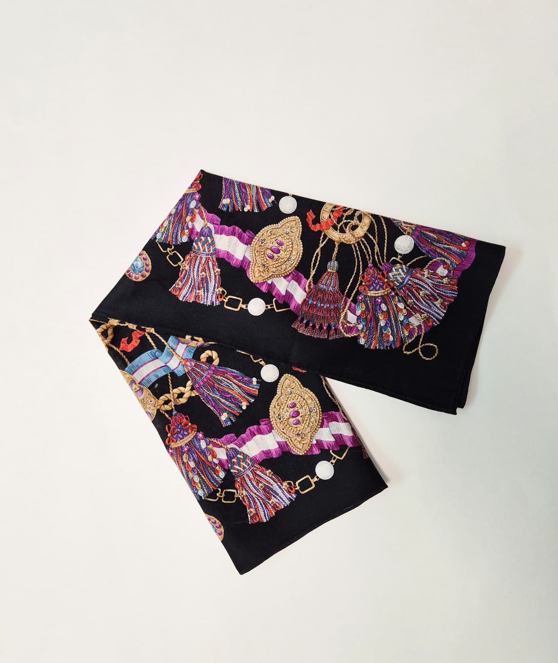 셀린느 타슬 블랙 쁘띠 스카프 머플러 손수건  상품이미지2