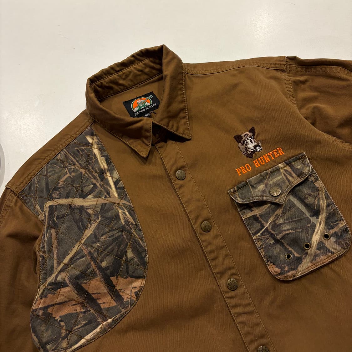 [100] 프로헌터 리얼트리 패턴 긴팔 셔츠 브라운 D712 상품이미지3