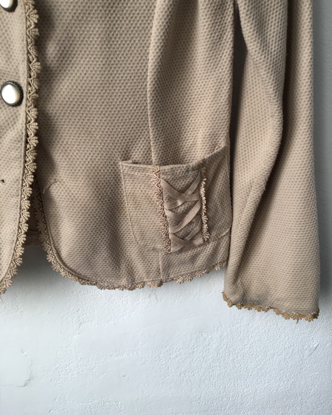 Axes femme lace trimming jacket 상품이미지5