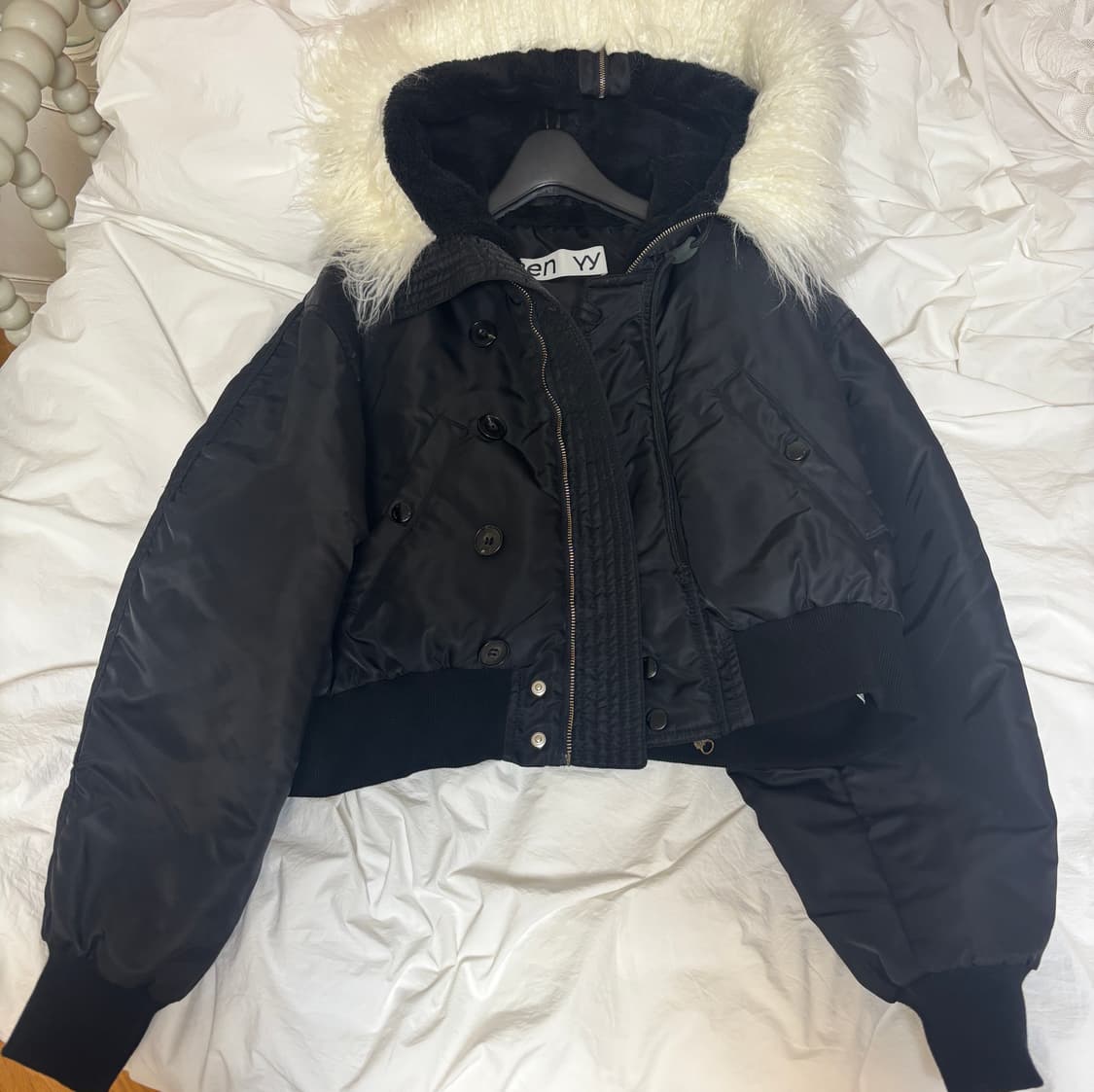 openyy fox fur zipper hood ma-1 (2) 상품이미지2