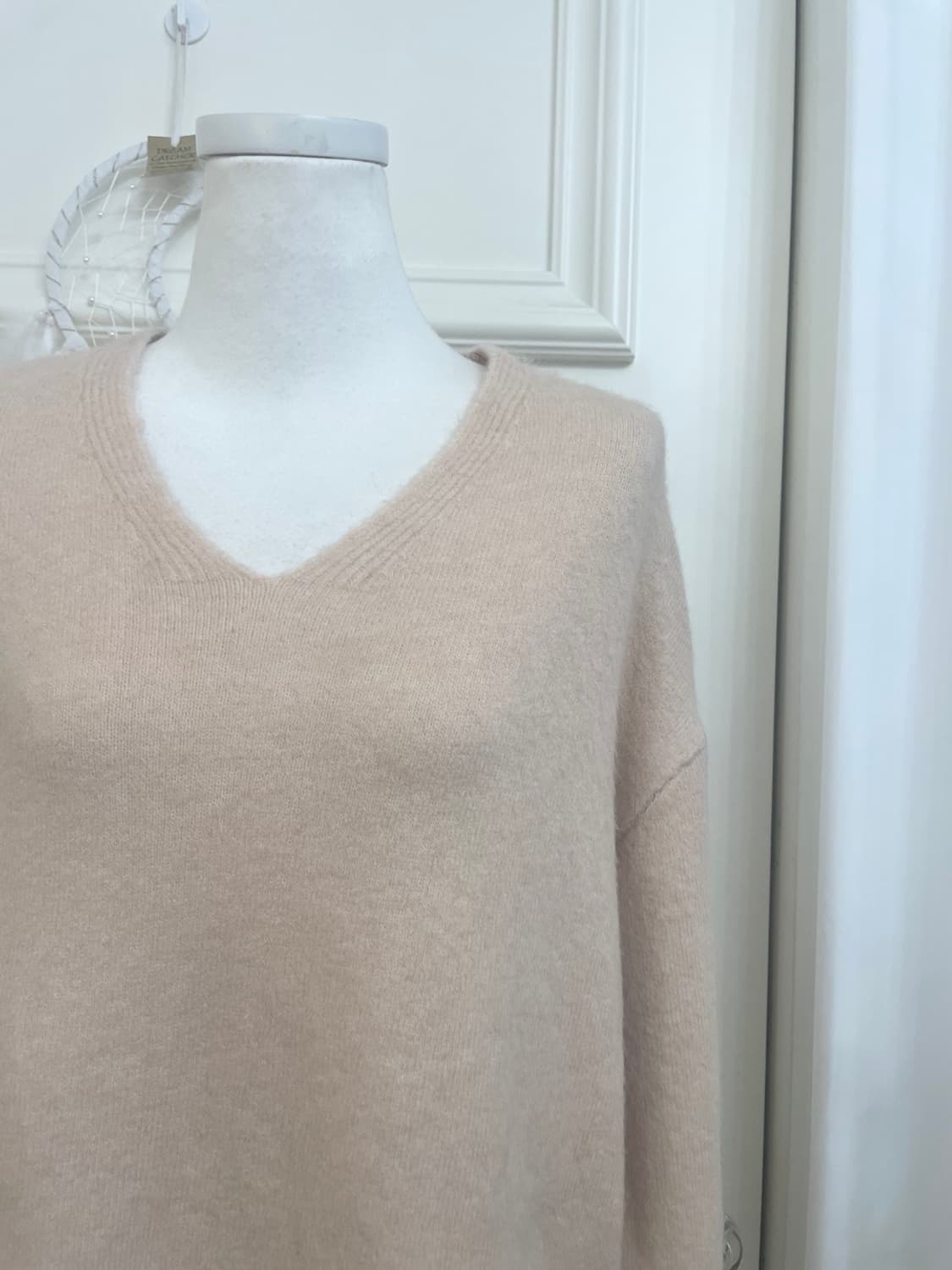 PREMIUM YARN sheer coral basic loose v-n 상품이미지6