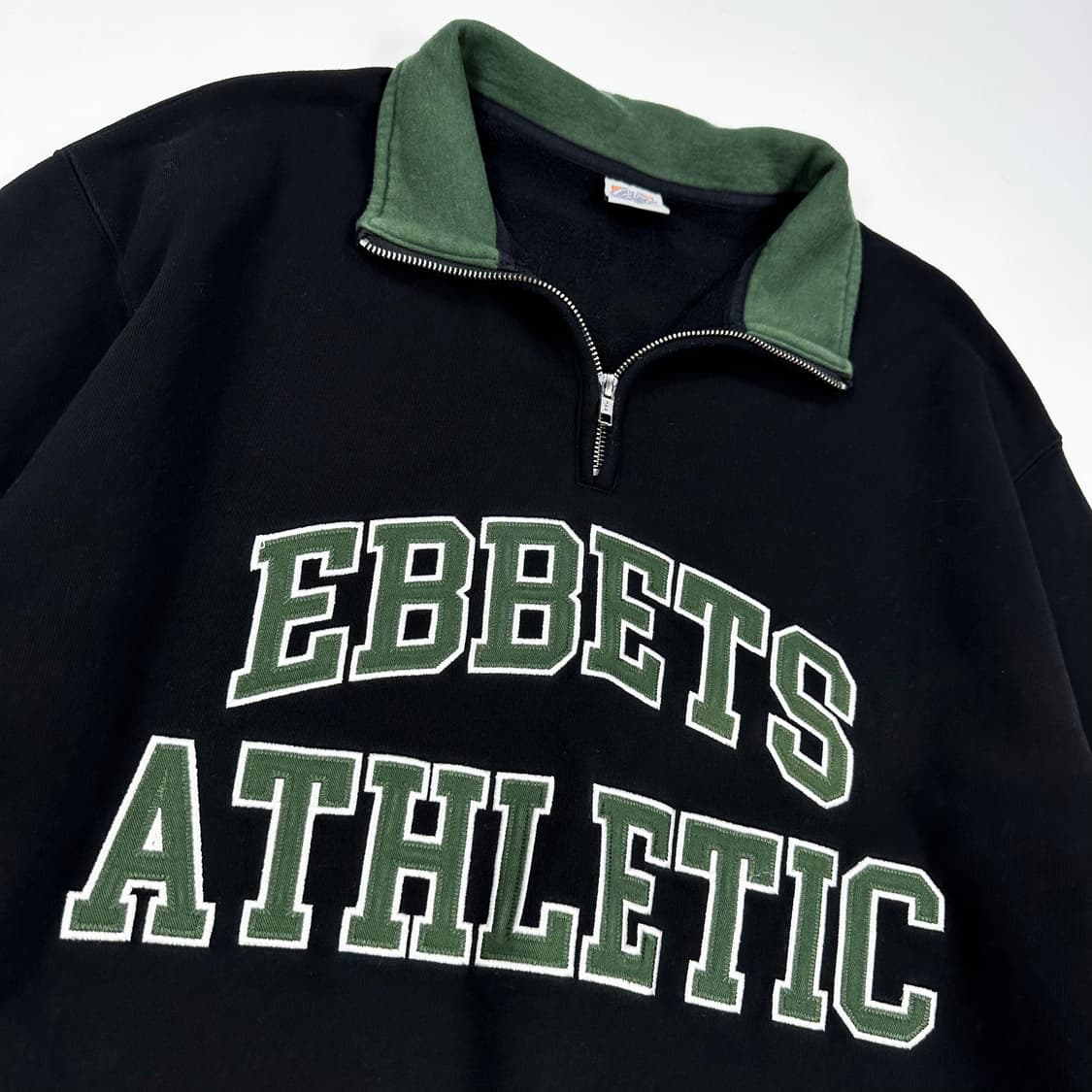 이벳필드 레터링 반집업 하프 블랙 맨투맨 (L) 상품이미지3