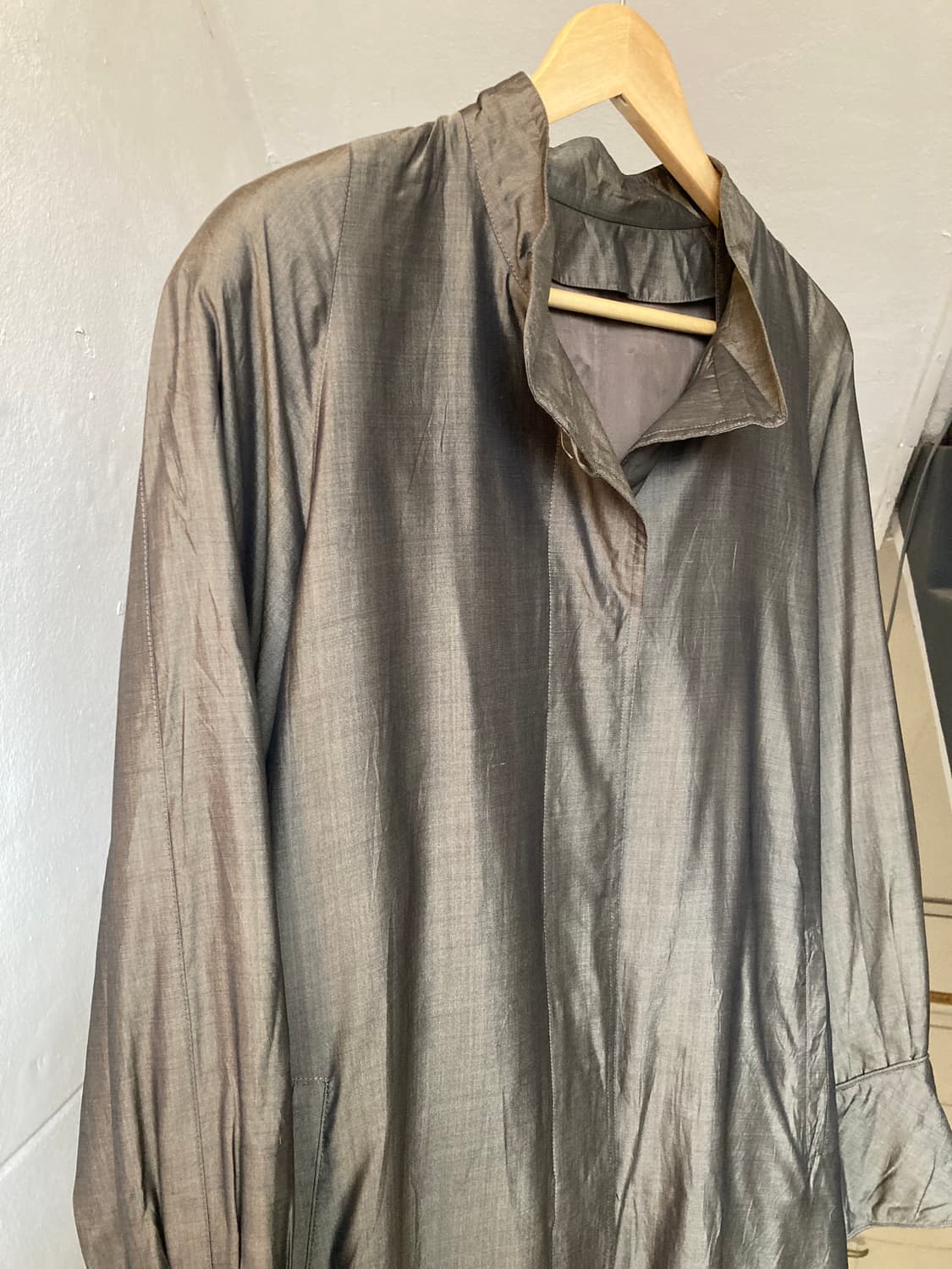 빈티지 실키 브라운 코트 상품이미지2