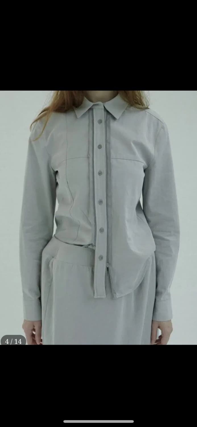Eont’s origami cotton shirts gray 에옹쓰 상품이미지1