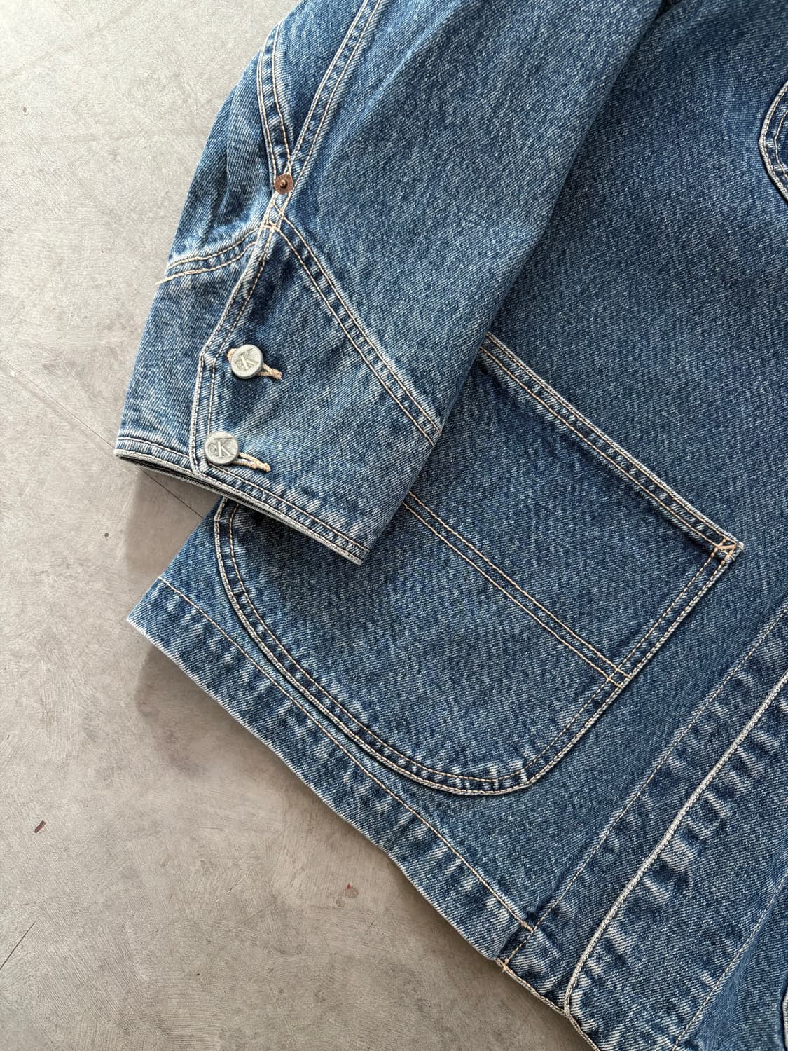 Calvin Klein Jeans 캘빈클라인 90‘s 데님 커버올 자켓  상품이미지3