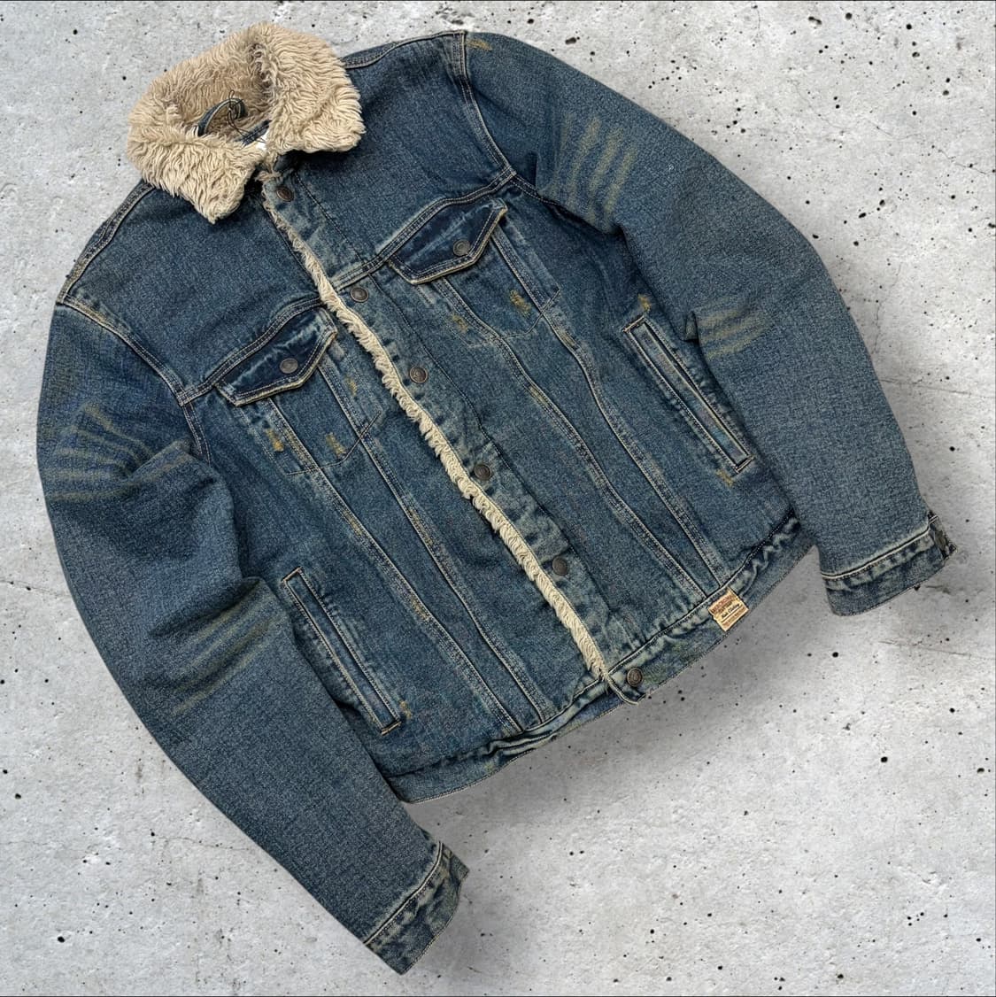 [L] 아베크롬비 워싱 데님 쉐르파 자켓 C950 상품이미지1