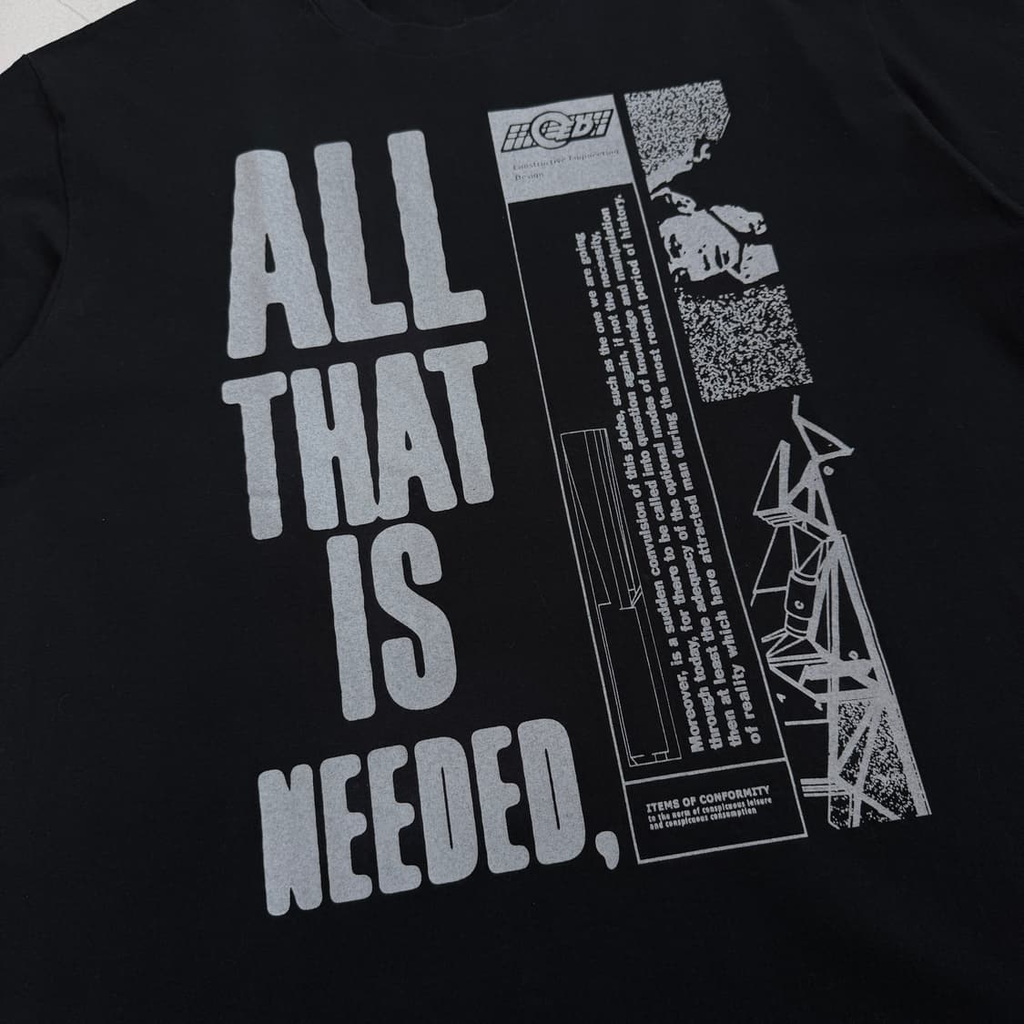 카브엠트 ALL THAT IS NEEDED 반팔 티셔츠 블랙 상품이미지4