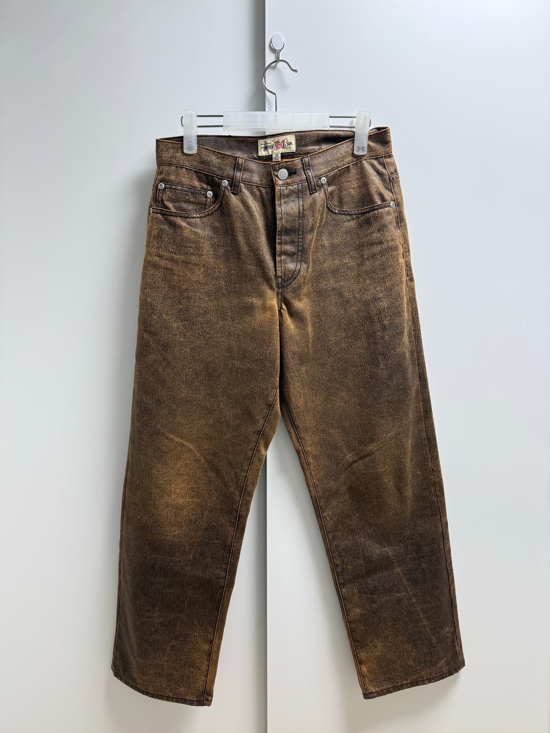 Stussy bigOL 스투시 페이크 레더 팬츠 28 상품이미지1