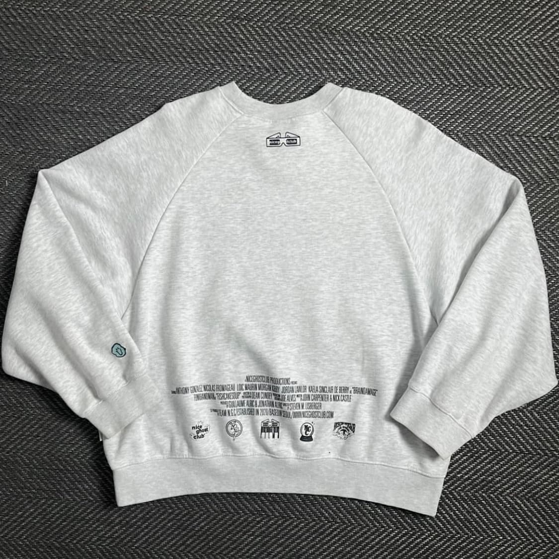 나이스고스트클럽 박시핏 빅로고 스웻 맨투맨o 4999 상품이미지4