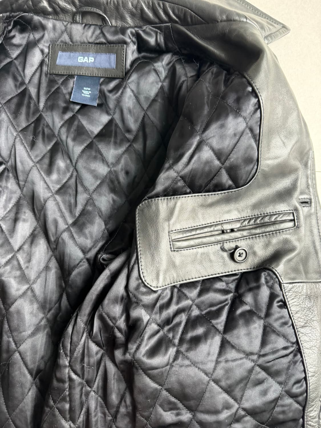 올드갭 갭 레더 카코트 M 사이즈 GAP 상품이미지5