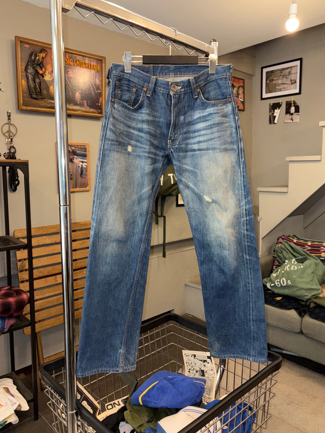 00‘s Levi’s 502 J22 selvedge denim pants 상품이미지4