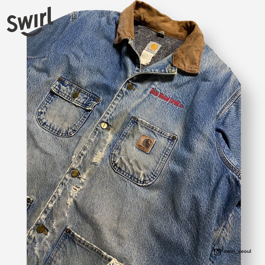 🌊Carhartt Blanket Denim chore coat 상품이미지4