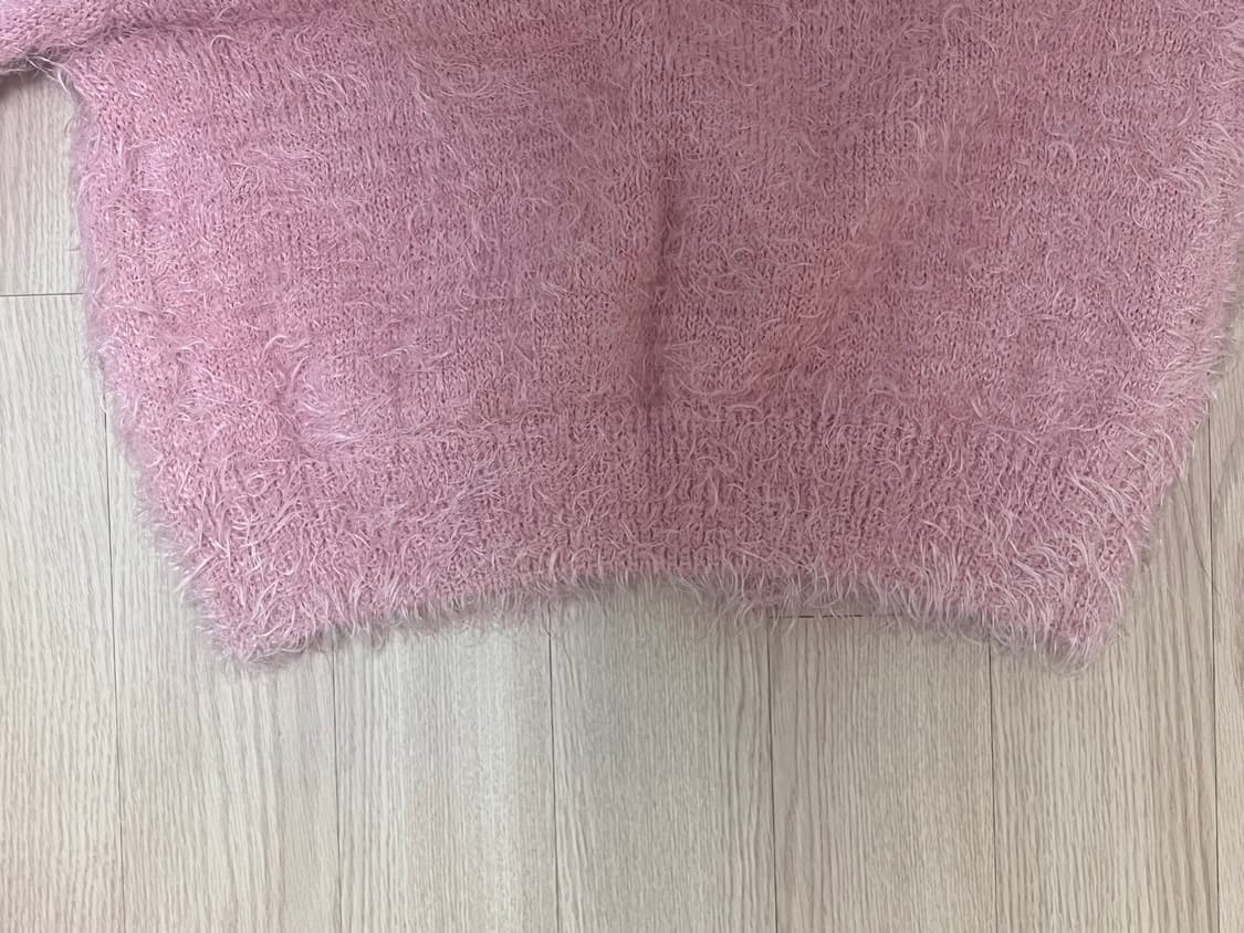앙고라 핑크 퍼 가디건 상품이미지3