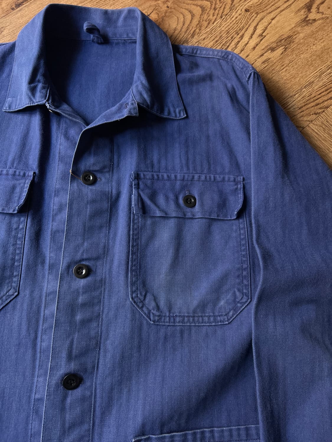 [M]90's 빈티지 4포켓 HBT 프렌치 워크 자켓 상품이미지3