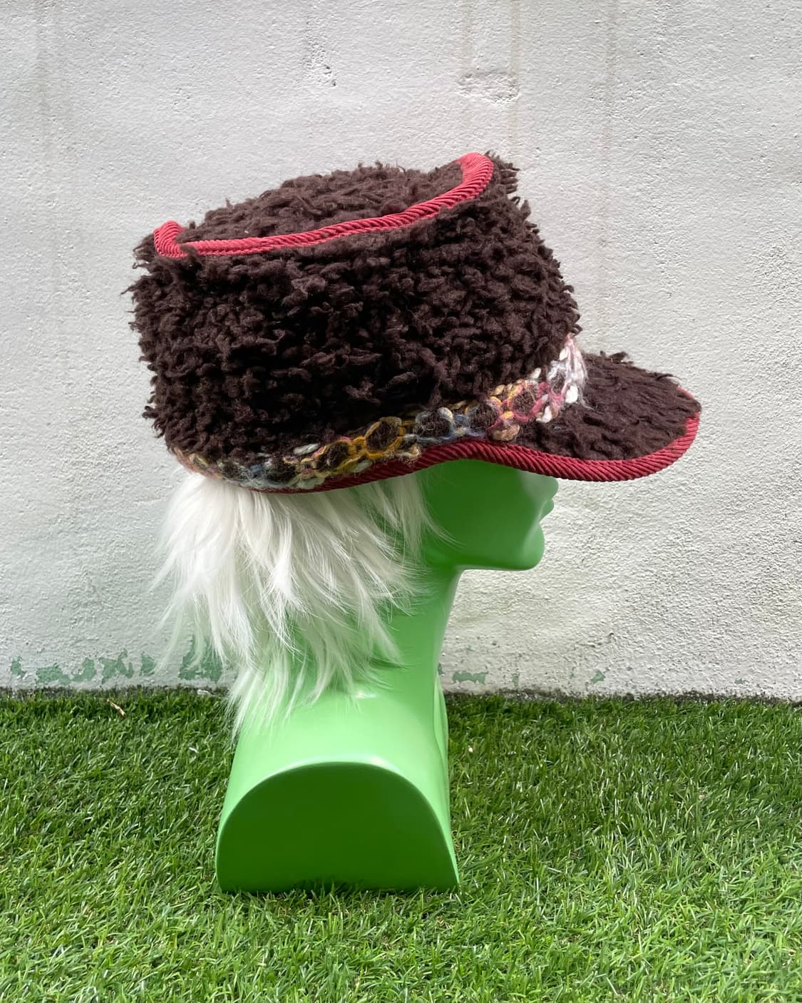 brown fur knit cap 상품이미지3