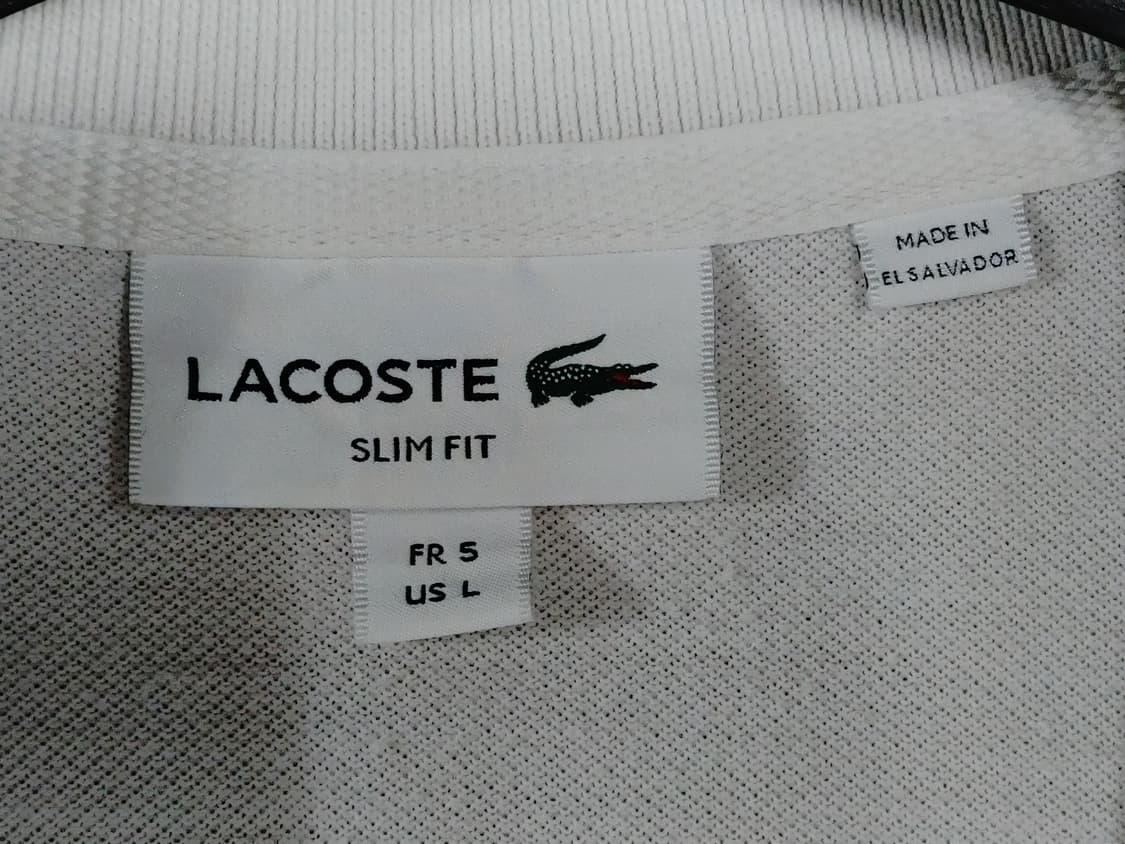 LACOSTE 라코스테 빈티지화이트 반팔카라티 상품이미지3