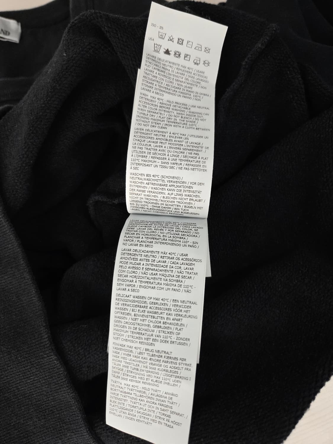 스톤아일랜드 블랙 기모 맨투맨_XL 상품이미지8