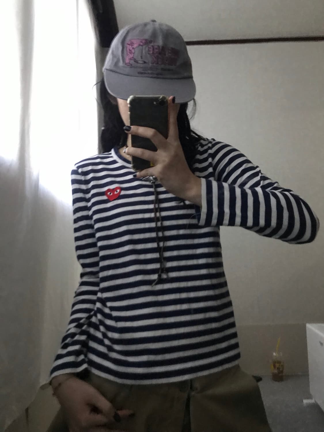 꼼데가르송 네이비 스트라이프 롱슬리브 상품이미지2